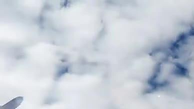 大气酷炫飞机影子快速飞过云层企业文化视频的预览图
